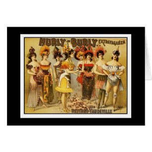Carte fille de danse Vintage
