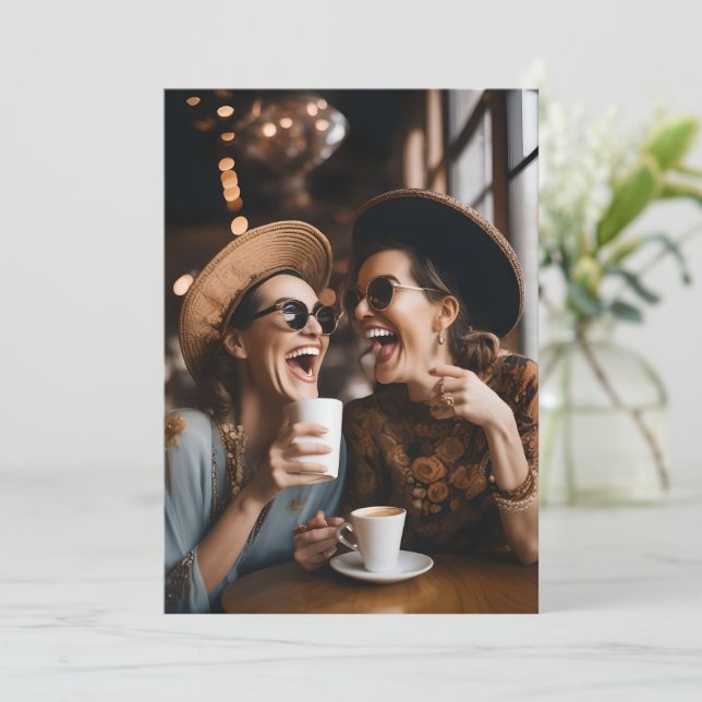 Carte fille de la meilleure amie personnalisée Mll (Debout devant)