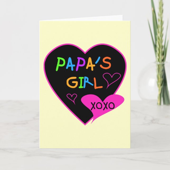 Carte Fille de Papa Tee - shirts, Casquettes, Mugs, Bout (Devant)