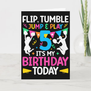 Carte Fille de pom-pom girls pour 5ème anniversaire Cinq