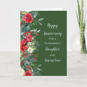 Carte Fille d'hiver et son en droit Anniversaire Mariage