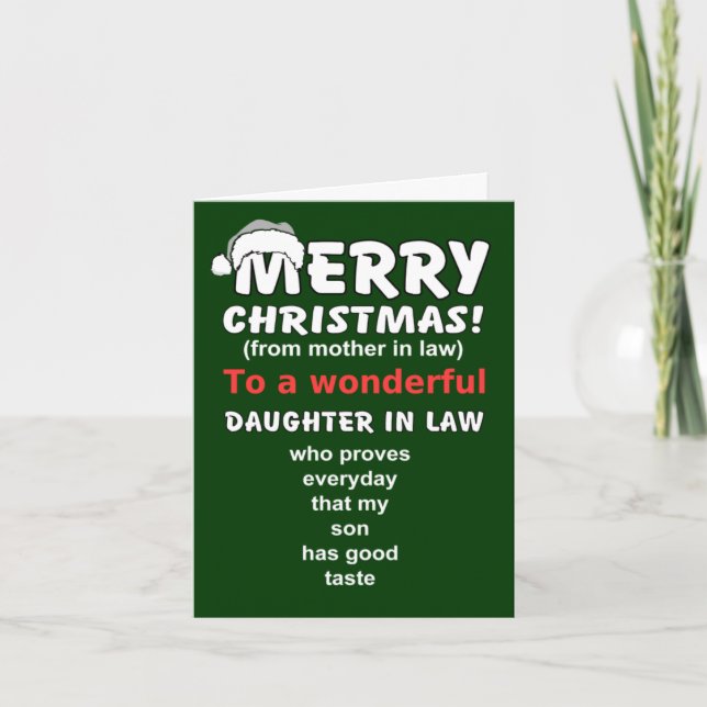 Carte fille drôle en droit Noël (Devant)