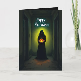 Carte Fille effrayante Horreur Halloween
