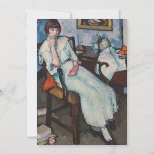 Carte Fille en blanc Samuel John Peploe