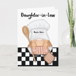 Carte Fille en droit Anniversaire Whimsical Gnome Baker