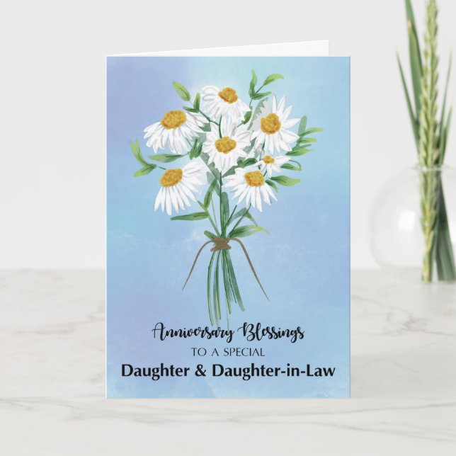 Carte Fille et fille en droit Anniversaire Mariage (Devant)
