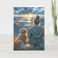 Fille et Golden Retriever animal de compagnie perd