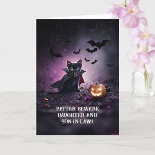 Carte Fille et son mari dans la loi Halloween drôle