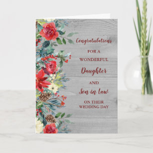 Carte Fille & Fils en droit Jour de mariage Félicitation