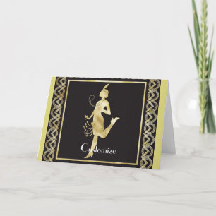 Carte Fille Flapper des années 1920 Thunder_Cove