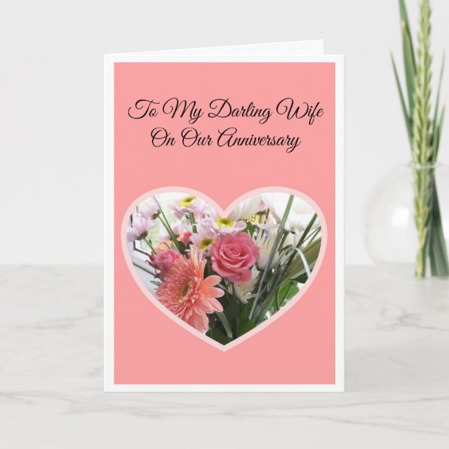 Carte Fille Florale Anniversaire Mariage personnalisé (Devant)