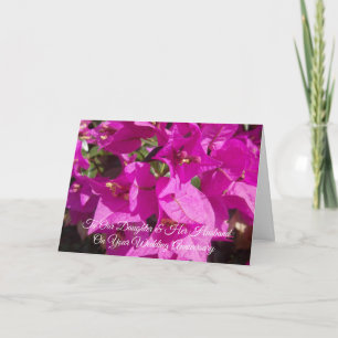 Carte Fille Florale Mari Anniversaire personnalisé