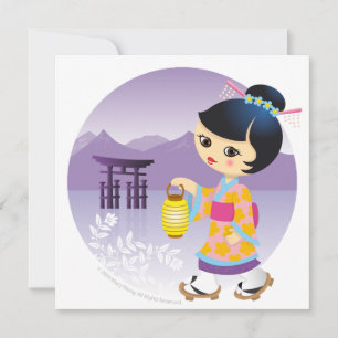 Carte fille japonaise