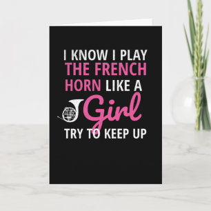 Carte Fille Joueuse de la Corne   Française Hornais