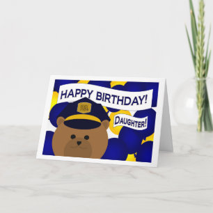 Carte Fille - Joyeux héros de police d'anniversaire !