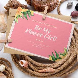 Carte fille Mariage tropical