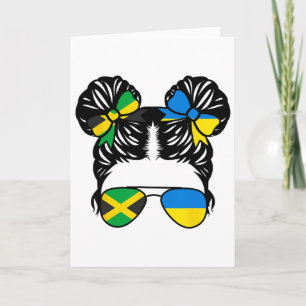 Carte Fille moitié jamaïcaine moitié ukrainienne Jamaïqu