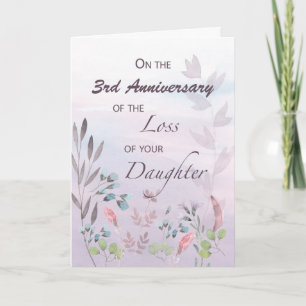 Carte Fille Personnalisée Année 3e anniversaire de la pe