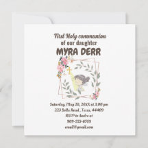 Fille priant pour jésus traverser la première comm