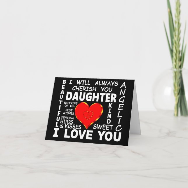 Carte Fille que j'aime (Devant)