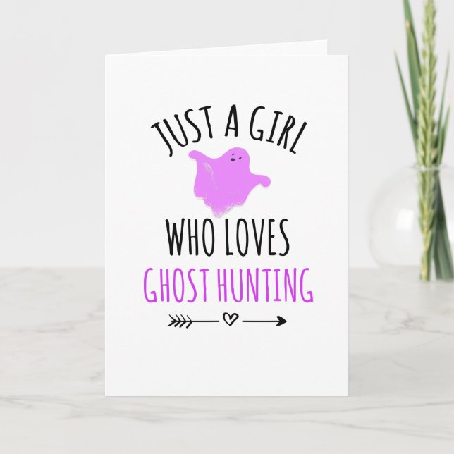 Carte Fille Qui Aime La Chasse Aux Fantômes Fantômes Fan (Devant)