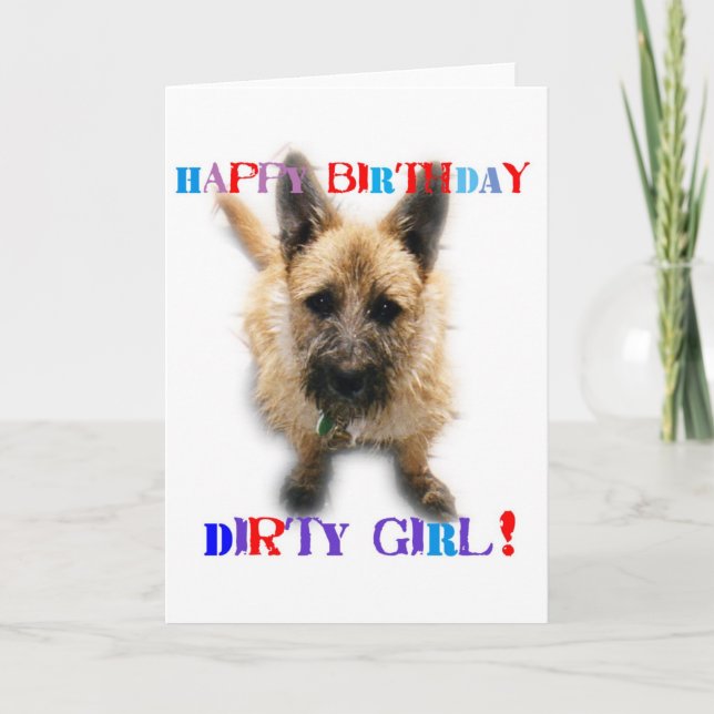 Carte Fille sale de joyeux anniversaire (Devant)