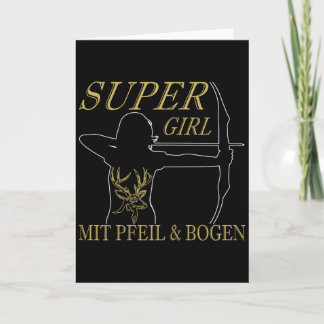 Carte Fille Super Archery Féminine Avec Flèche Et Arc