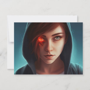 Carte fille super-héros