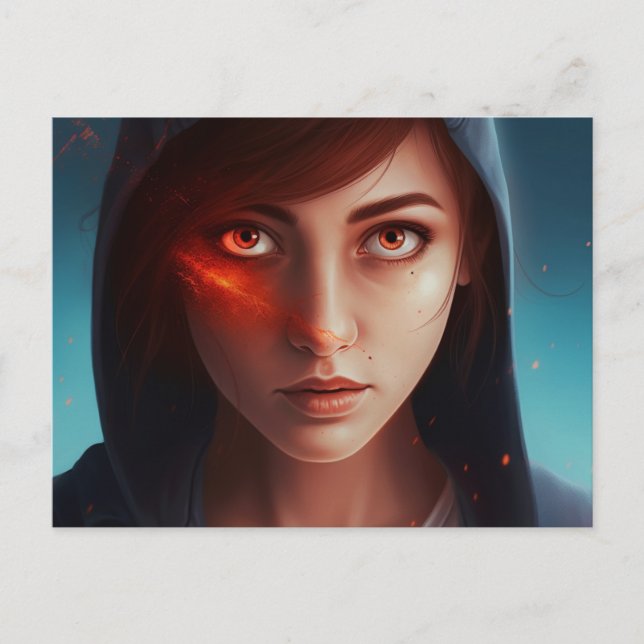 Carte fille super-héros (Devant)