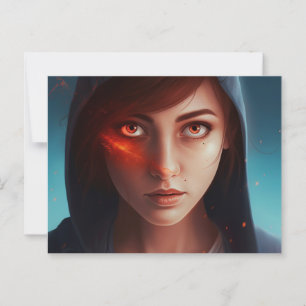 Carte fille super-héros