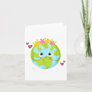 Carte Fille va planète C'est votre chemise Earth-day Enf