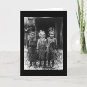 Carte Filles 1910 de Shucker d'huître