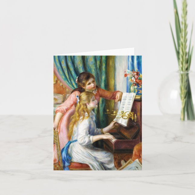 Carte Filles à la peinture de Pierre Auguste Renoir de (Devant)