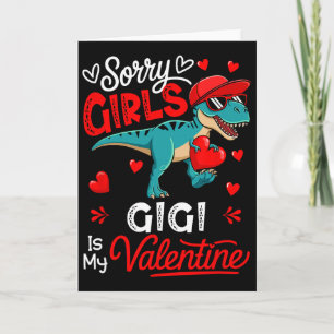 Carte Filles Blague Drôle Gigi Est Ma Saint-Valentin T-r