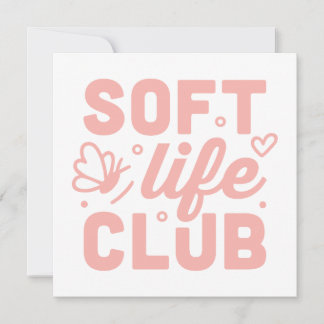 Carte Filles du club de la vie douce rose