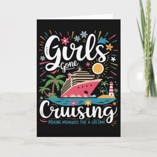 Carte Filles en croisière créant des souvenirs pour tout