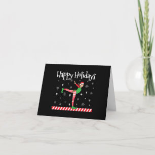 Carte Filles Gymnastique Elfe de Noël