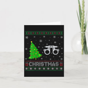 Carte Filles Optométrie Xmas Arbre Éclairage Noël laid