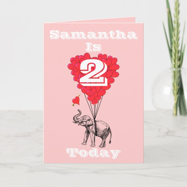 Carte Filles personnalisées Anniversaire (Devant)