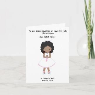 Carte Filles personnalisées Première sainte communion