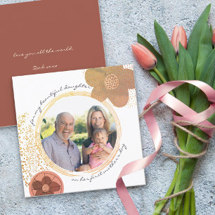 Carte Filles Première Fête des mères Photo Fleur moderne