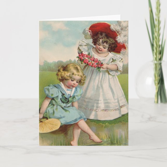 Carte Filles victoriennes au bord de l'eau (Devant)
