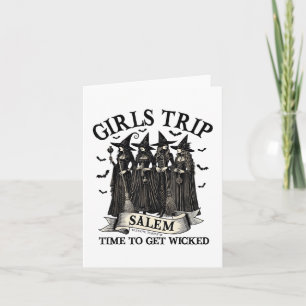 Carte Filles Voyage Salem Sorcière Halloween Salem Machu