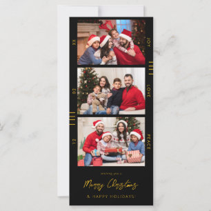Carte Filmstrip multi-photos de Noël ou de vacances