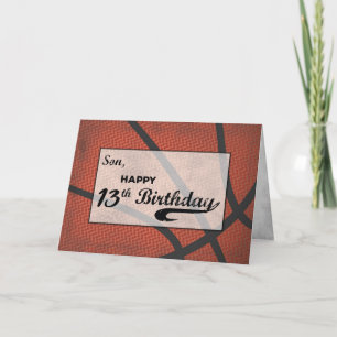 Carte Fils 13e Anniversaire Basket Basketball Grand Perd