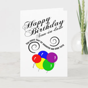 Carte Fils, anniversaire