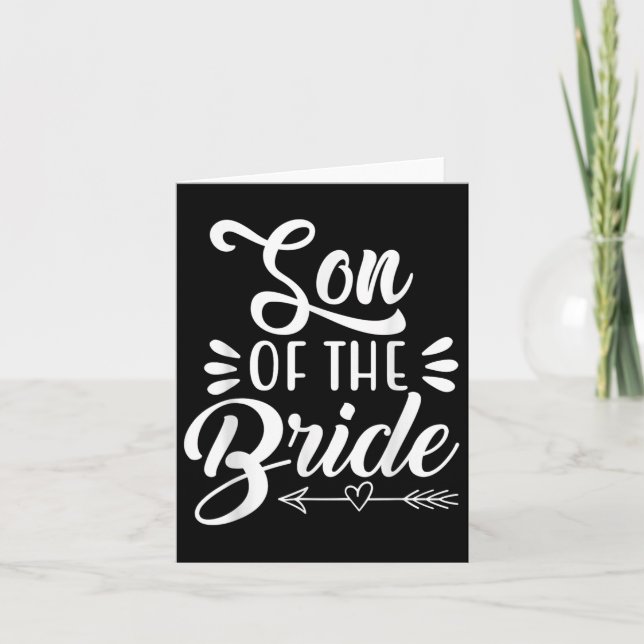 Carte Fils De La Mariée Mariage Fête Famille Bridal Show (Devant)