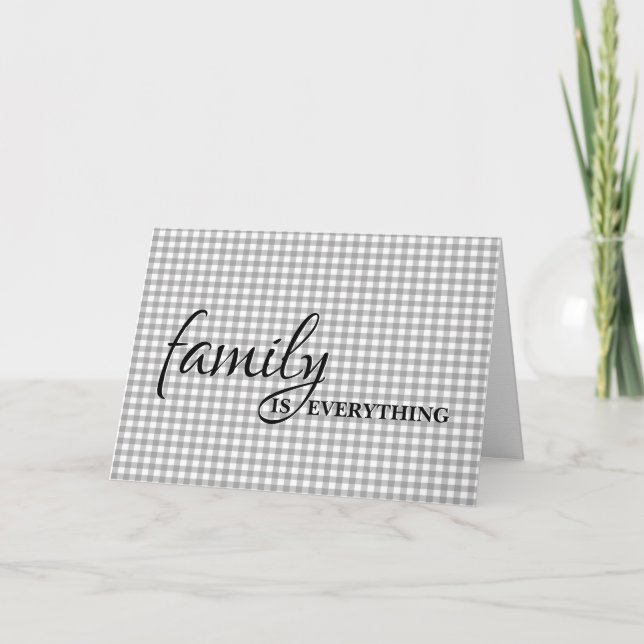 Carte Fils en droit Anniversaire gris En vichy (Devant)