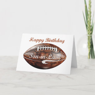 Carte Fils en droit Anniversaire Grunge Large Football S