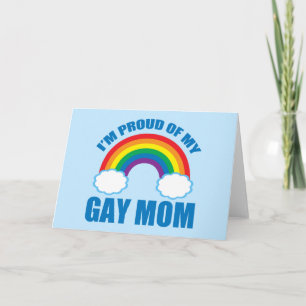 Carte Fils gay pride Fille Fille Je suis fier de ma mama